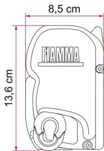 STORE CASSETTE FIAMMA F45S - 350cm - Boitier gris Titanium - Toile ROYAL BLEU