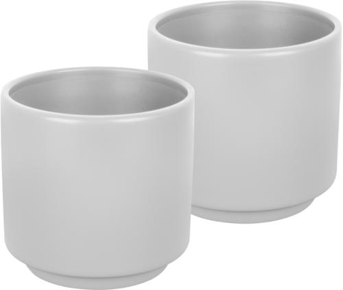 Lot De 2 Tasses à Expresso Inox 304 80 Ml - Double Paroi Argent HEEKSE