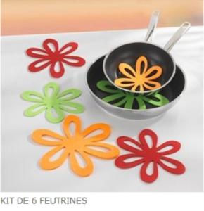 KIT DE 6 FEUTRINES PROTECTION VAISSELLE et CASSEROLES