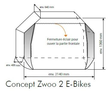 Housse pour vélo Hindermann Concept Zwoo 2 e-bikes pour 2 e-bikes,  AG
