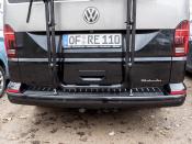 PROTECTION DE PARE-CHOC ACIER INOXIDABLE ASPECT CARBONE pour VW T5/T6 avec 2 portes arrières