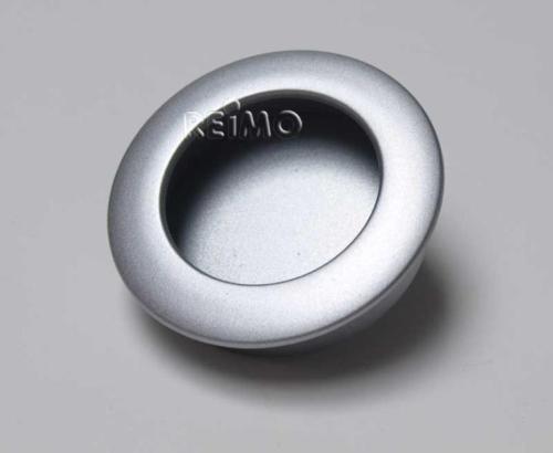 POIGNEE DE PORTE RONDE 70mm EN PLASTIQUE GRIS ARGENTE