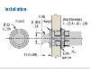 BOUTON PUSH LOCK PORTE MANTEAU DIAM.33mm