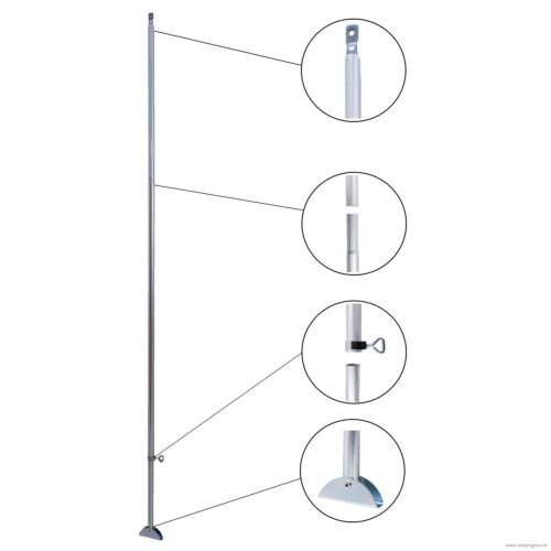 BARRE DE PRESSION ALU DWT TELESCOPIQUE Haut 235/250cm