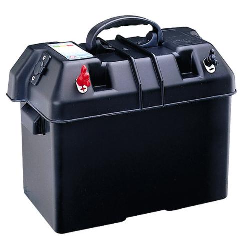 BOITIER DE BATTERIE 34,3 x 19,4x 22cm + CONNECTEURS EXTERNES