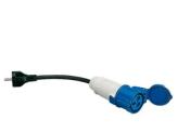 CABLE ADAPTATEUR P17 - 0.4m SCHUKO MALE / CEE FEMELLE 3x2.5mm