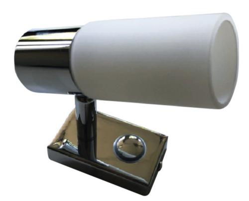 Spot LED avec interrupteur tactile et abat-jour en blanc 2W, 180 lumens