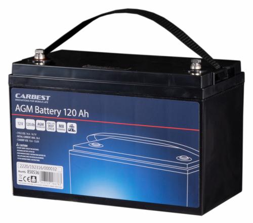 BATTERIE AUXILIAIRE AGM 120Ah CARBEST- 330x173x218mm