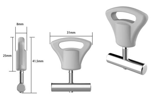 PIECE DE VERROUILLAGE POUR RAIL Ø7mm, 2 pièces 