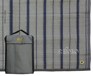TAPIS DE SOL polypropylène VILLA MAT 420GR/M2 - 3.9 X 2.5 M GRIS/BLEU