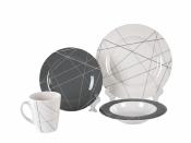 Ensemble de vaisselle en mélamine RÖNNE pour 4 personnes / 16 pièces