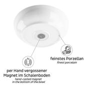 Bol alimentaire magnétique en porcelaine - Blanc