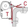 ADAPTATEUR T pour Fiamma F45S/F45TiL/ZIP