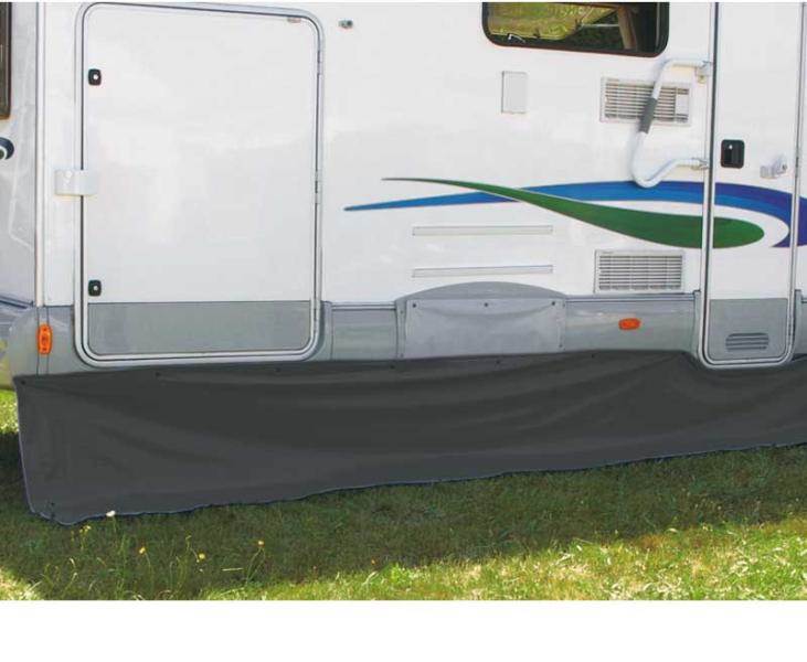 Jupe De Caravane Pour Auvent 7m X 50cm - Avec Cache-roues Et Ventouses - Protection Contre Soleil, Vent Et Courants D'air