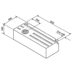 RÉSERVOIR FUSION EV 1802 - 89L - 95X40X26CM