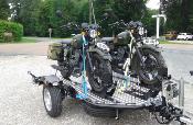 REMORQUE DUO POUR 2 MOTOS / SCOOTER / QUAD / SIDECAR - CADRE ORANGE