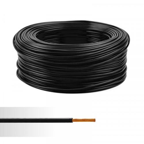 FIL ELECTRIQUE CABLE MULTIBRIN 12V SOUPLE 1,5 mm2 NOIR  au mètre