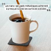 2 TASSES A CAFE PORCELAINE special CAMPING 270ml SILWY® AVEC NANO-GEL-PADS MAGNETIQUE