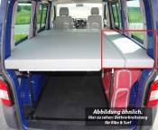 RALLONGE DE LIT DROITE VW T6/T5 BIKE & SURF AVEC MOUSSE ET PLATEAU