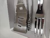 PINCES ACIER POUR BARBECUE - SET DE 3 PIECES 