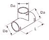 RACCORD EN T Ø60 mm POUR TUYAU WEBASTO PAK 60