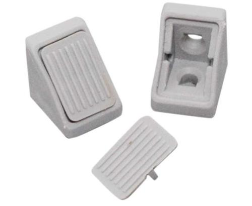 COIN DE CONNEXION PLASTIQUE 20x15x20 mm GRIS CLAIR - BOITE DE 10