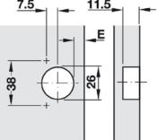 CHARNIERE DE MEUBLE 12X26mm - 2 pièces