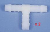 RACCORDS D'EAU EN T POUR TUYAUX DIAM.10MM - LOT DE 2 