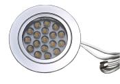 SPOT A ENCASTRER 18 LEDS 12v - 1.2W TOUCH SYSTEM 66 mm