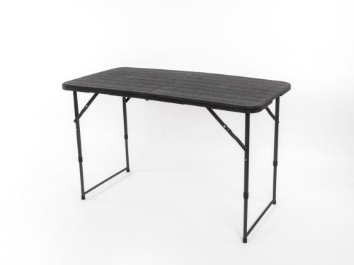 TABLE PLIANTE EASY WOOD 120x60cm BLACK - RÉGLABLE EN HAUTEUR 