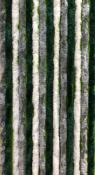 RIDEAU CHENILLE ANTI INSECTES - Gris/Vert/Blanc- 56x205 cm