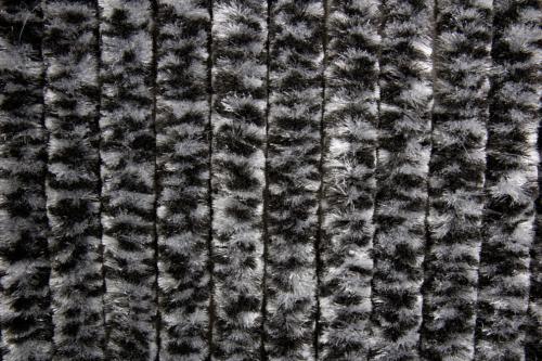 RIDEAU CHENILLE ANTI INSECTES - NOIR/GRIS - 56x185 cm
