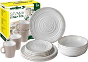 Service de table en mélamine Savana - 16 pièces - Pour 4 personnes 