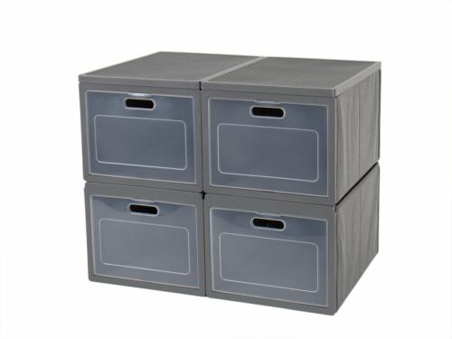 CASIER PLIANT CARBEST BOX 4 - 60xH50x40cm - 4 COMPARTIMENTS 