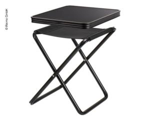 TABOURET PLIANT + PLATEAU PASADENA NOIR