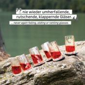 Les verres à schnaps en set de 2 SILWY® AVEC SOUS-VERRE MAGNETIQUE