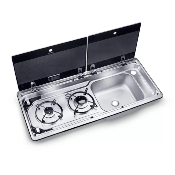 COMBINE 2 FEUX + EVIER A DOITE Dometic MO9722R - 760x325mm