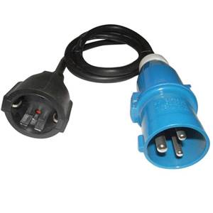 CABLE ADAPTATEUR 0.4m MALE CEE / FEMELLE SCHUKO 3x1.5²