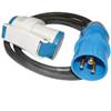 CABLE ADAPTATEUR MALE CEE / 2 FEMELLES: CEE+SCHUKO
