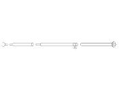 BARRE ANTI-TEMPETE POUR ARMATURE AUVENT ACIER 170-250cm Ø22mm