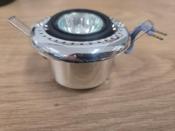 SPOT HALOGENE 12V 10W CHROME AVEC CENTRE NOIR ORIENTABLE