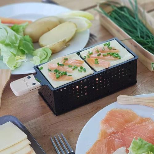 COFFRET RACLETTE / FONDUE A LA BOUGIE 2 PERSONNES