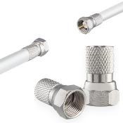 FICHE F POUR CABLE COAXIAL Ø 4 mm - 2 pièces