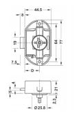 FERMETURE MEUBLE PUSH LOCK GRIS - boite de 50 pièces