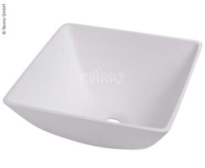 LAVABO CARRÉ "DESIGN" - PLASTIQUE BLANC 29 x 29 x 13,5 cm