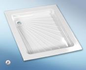 BAC A DOUCHE PLASTIQUE BLANC 66.5 X 66.5 X 8 CM