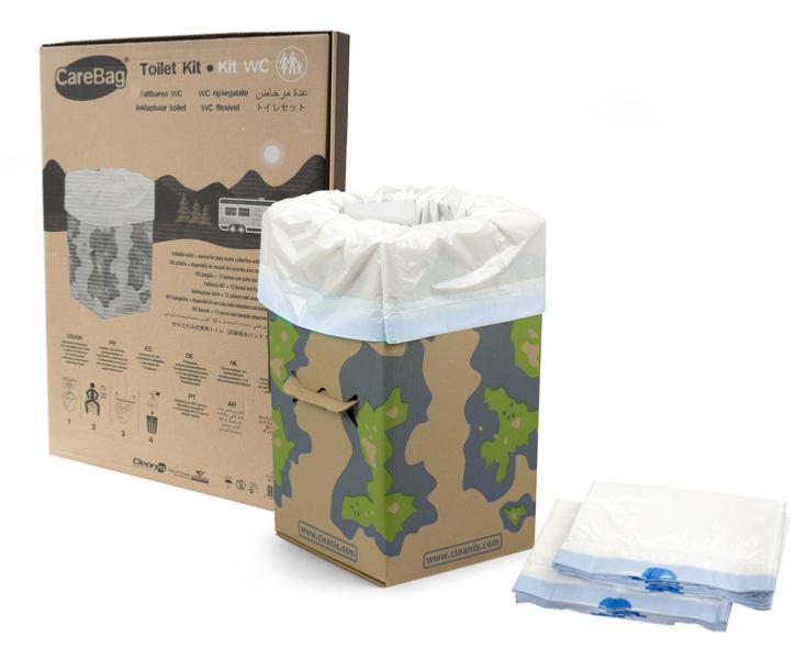 TOILETTE SECHE PORTABLE - KIT WC CARTON PLIANT CAREBAG®