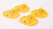 PATINS DE BEQUILLES JAUNES CARBEST - LOT DE 4