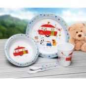 COFFRET ENFANT MELAMINE 5 pièces CHARLIE - DECOR CARAVANE
