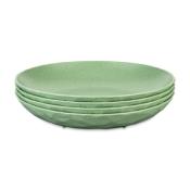 Lot de 4 assiettes creuses Koziol CLUB SET GTEBORG feuille verte
